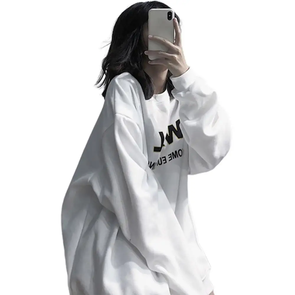 Sweater women's spring and autumn trend long-sleeved top ins all-match top with letter printing oversized bf lazy style