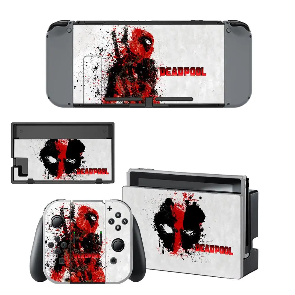 Фильма Дэдпул рубашки Nintend Сменные наклейки nintendo переключатель кожи наклейка для