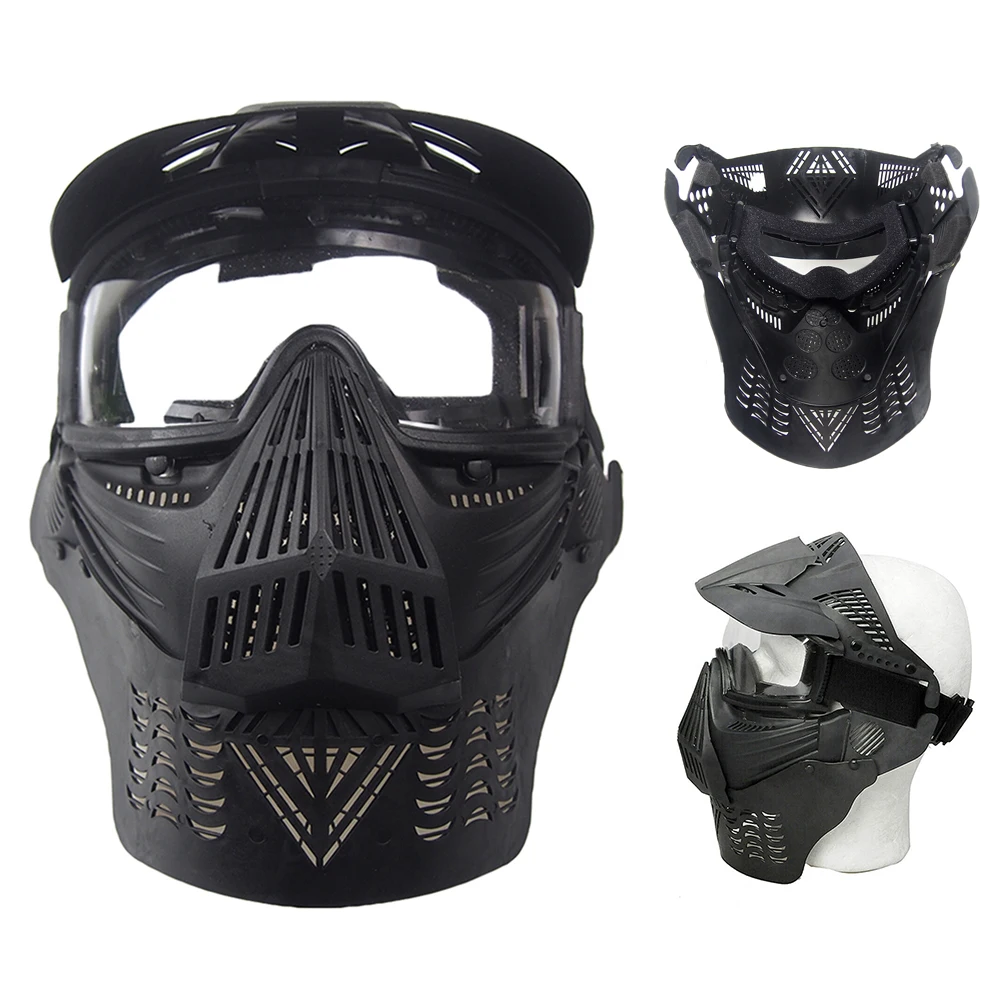 

Tactical Paintball Full Face Mask Outdoor Field Hunting Equipment Military Combat Airsoft Shooting Goggles Protective Mouth Mask