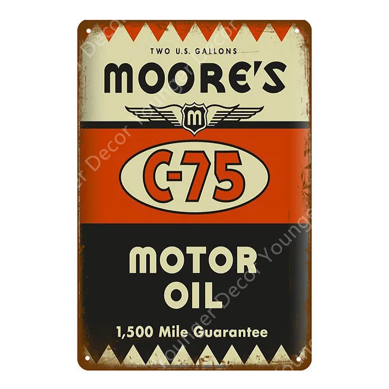 YD8342AI Atlantic Motor Oil табличка жестяная вывеска винтажный Ретро Декор гаража Бар Паб газ бензин декоративная тарелка Texaco настенный плакат YI-068 - Цвет: YD8342AI