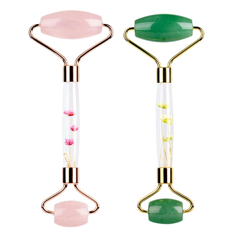 

Розовый кварц, натуральный нефрит, ролик для лица, антивозрастной нефритовый брикет для массажа лица и глаз