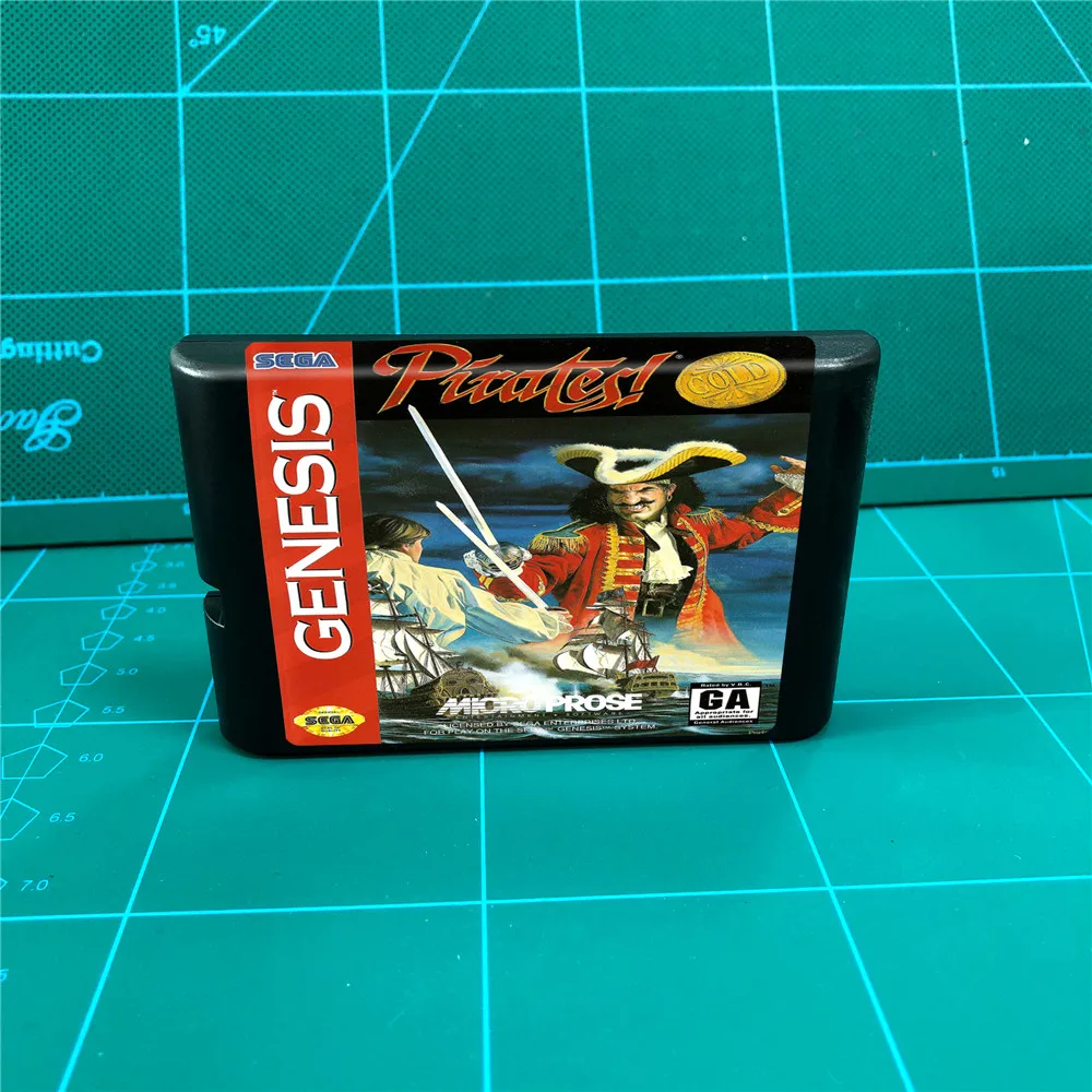 Игровой Картридж для консоли MegaDrive Genesis Pirates Gold 16 бит MD|Запасные части| |