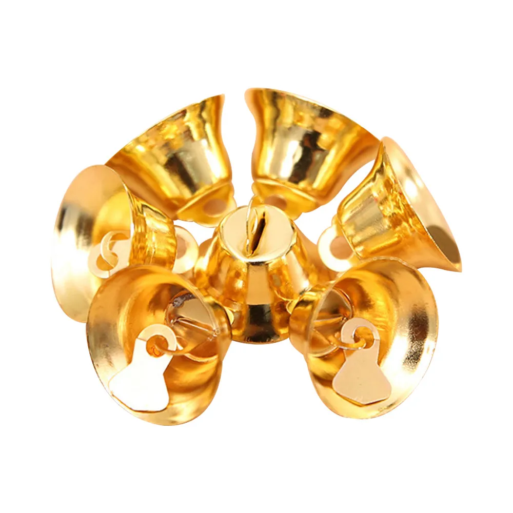 10Pcs Gold Мини Рождественский колокольчик 10/20 шт Золото/Серебро Джингл мини-колокольчики Рождественская елка подвесной Декор Ремесло Рождественское украшение - Цвет: 10Pcs Gold