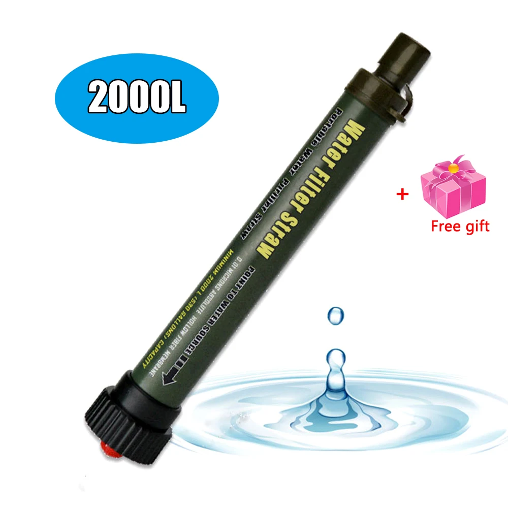 

Camping Water Filter Straw Water Purifier Filtration System Bottom Thread Ultrafiltration Film Outdoor Emergency Survival Tool