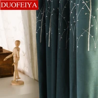 american pastoral cotton and linen embroidered bay window shade window curtains fashion voile curtains for bedroom living room