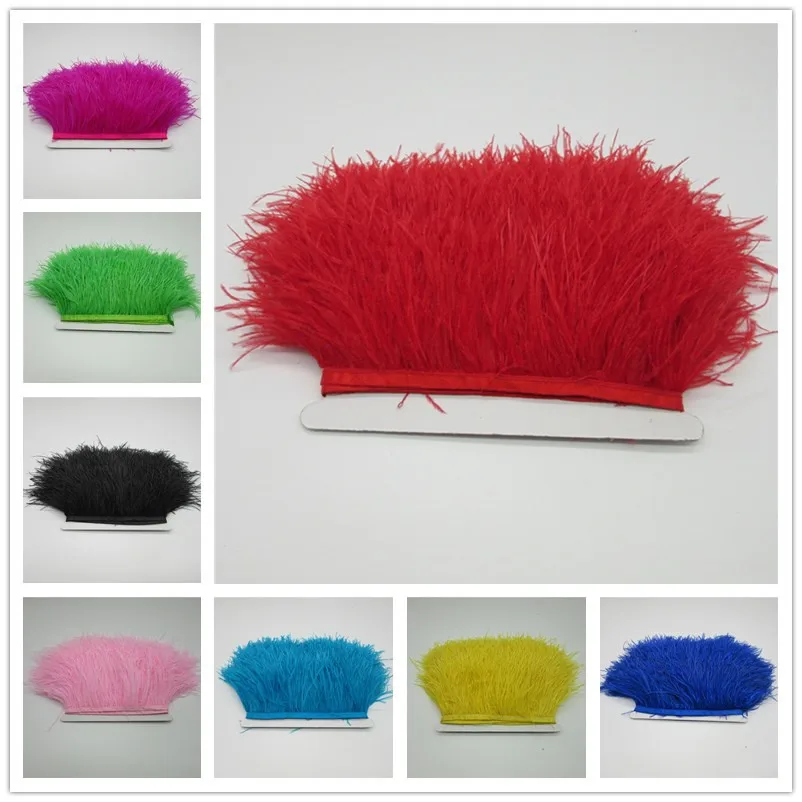 

10 ярдов/партия, лента с бахромой из страусиных перьев, 8-10 см