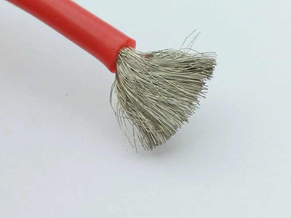 3000 В 14AWG Красный силиконовый провод гибкий многожильный медный