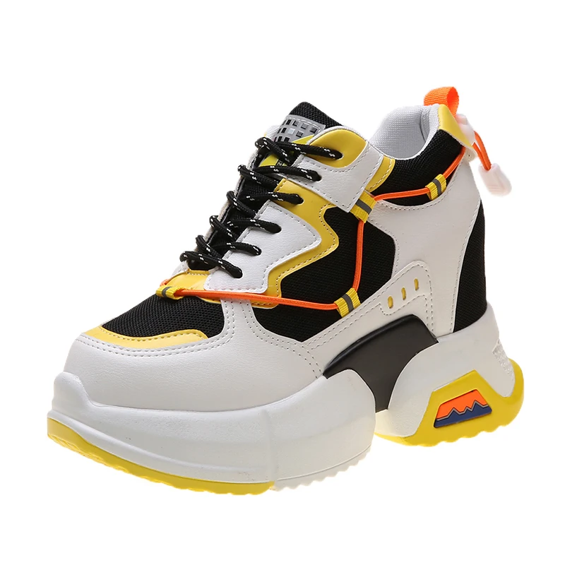 Кроссовки женские 2019 модные белые кроссовки брендовые Ретро туфли на платформе