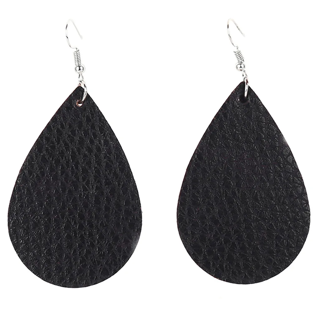 Круглые серьги женские креативные каплевидные из нержавеющей стали модные