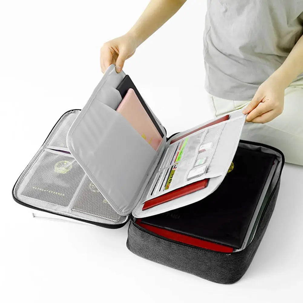 

New Large Capacity Document Storage Bag Multifunction File Folder Ticket Bags For Home Travel Organizer Storage Supplies