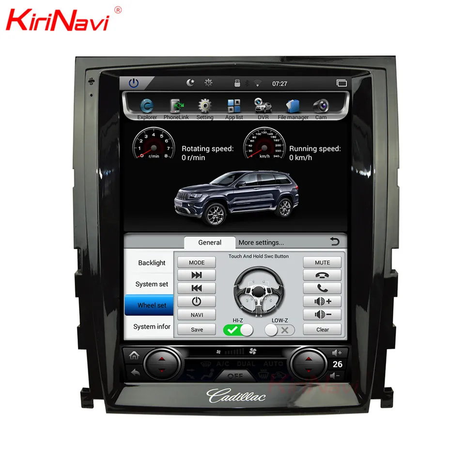 KiriNavi вертикальный экран Tesla стиль 1 Din Android 9 0 10 4 'Автомобильный dvd плеер для Cadillac