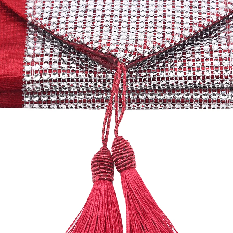 

Modern Diamond Velvet Table Runner Dining Placemats Tablemats Home Decor Wedding Party Decoration NO CUSHION COVER