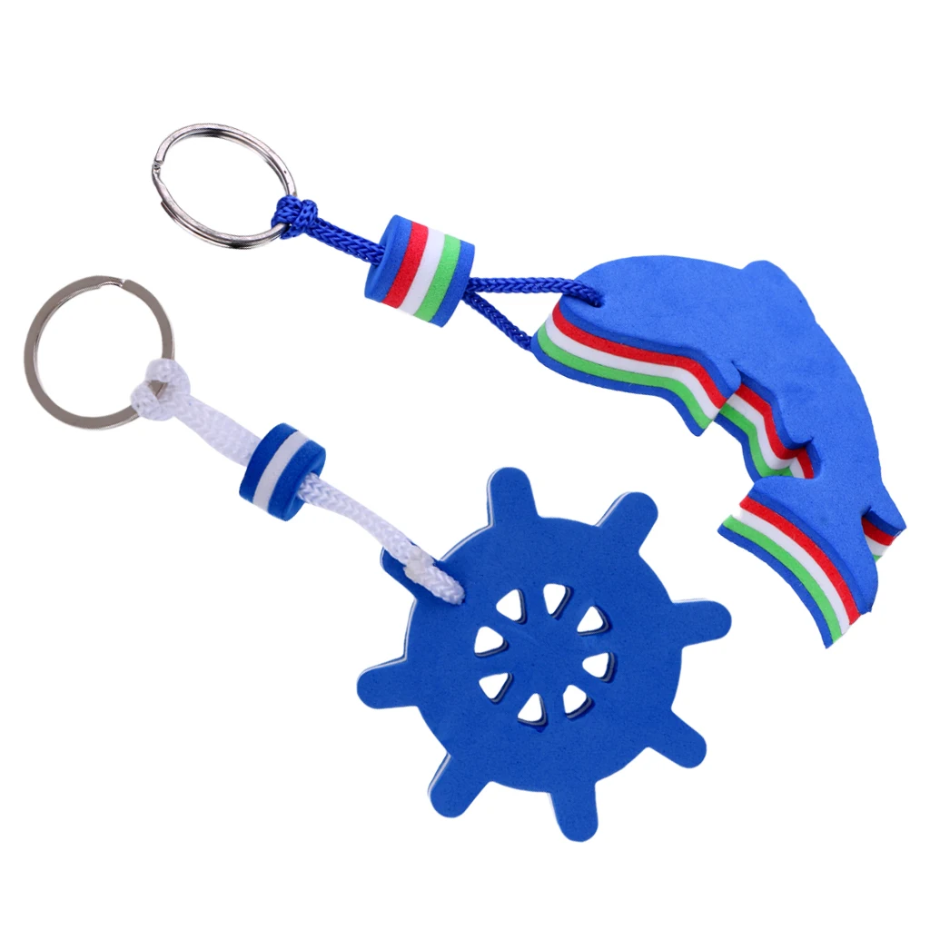 Синий плавучий корабль брелок для ключей в форме руля дельфина|Гребные лодки| |