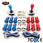 Аркадный набор сделай сам, джойстик SANWA в американском стиле, HAPP Type COIN 2, кнопка с микропереключателем и кодировщиком нулевой задержки для ПК