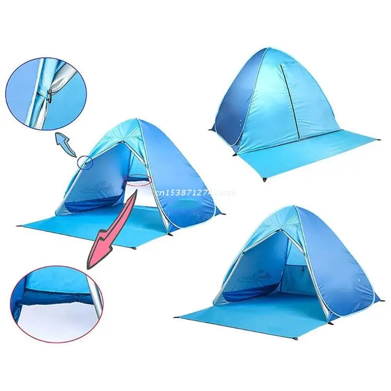 

2020 Upgrade Beach Tent UV Sun Shelter Waterproof Lightweight Beach Sun Shade Canopy Cabana Beach Tents Fit 2-3 Person Dropship