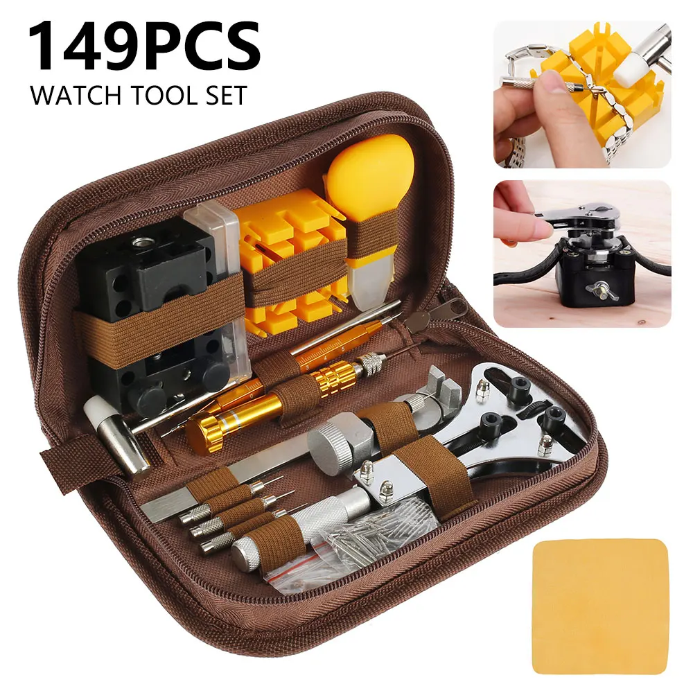 

149pcs Watch Repair Tools Kit Watch Link Pin Remover Case Opener Spring Bar Remover Horlogemaker Repair Watch Tool herramientas