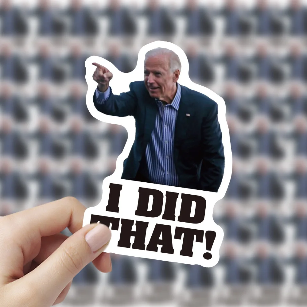 

Я так сделал! 50 шт./лот оптовая продажа, наклейки президент США Biden для багажа, скейтборда, ноутбука, автомобильные наклейки, детские подарки
