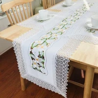 lace small daisy tablecloth coffee table tablecloth european table runner pillow cushion