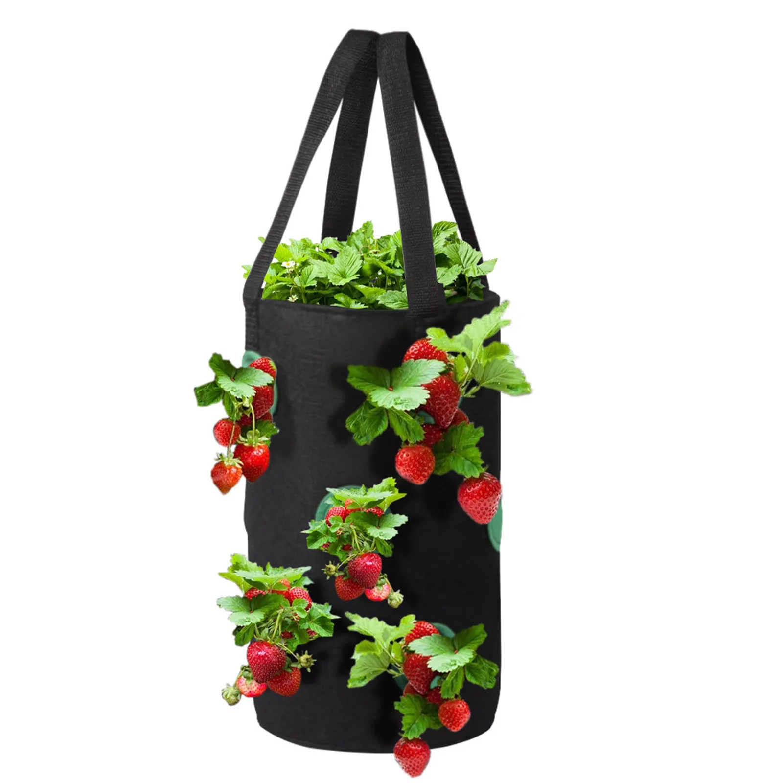 

Hanging Strawberry Planting Feltcloth Planting Container Bag Garden Pot Outdoor Accessories For Garden Courtyard Nursery Trays