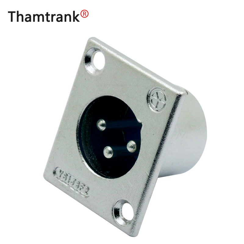 1 шт. никелированный 3pin XLR штекер Панель Крепление разъем Профессиональный