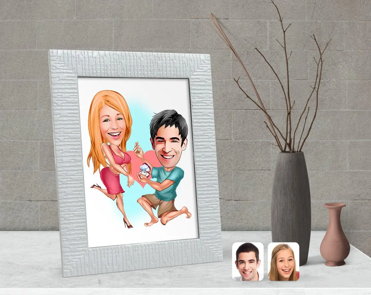 

Персонализированная декоративная карикатура ко Дню Святого Валентина E-19