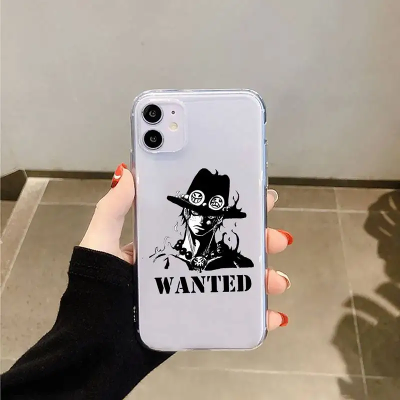 

One Piece Luffy Japanese Manga Phone Case Transparent soft For iphone 5 5s 5c se 6 6s 7 8 11 12 plus mini x xs xr pro max