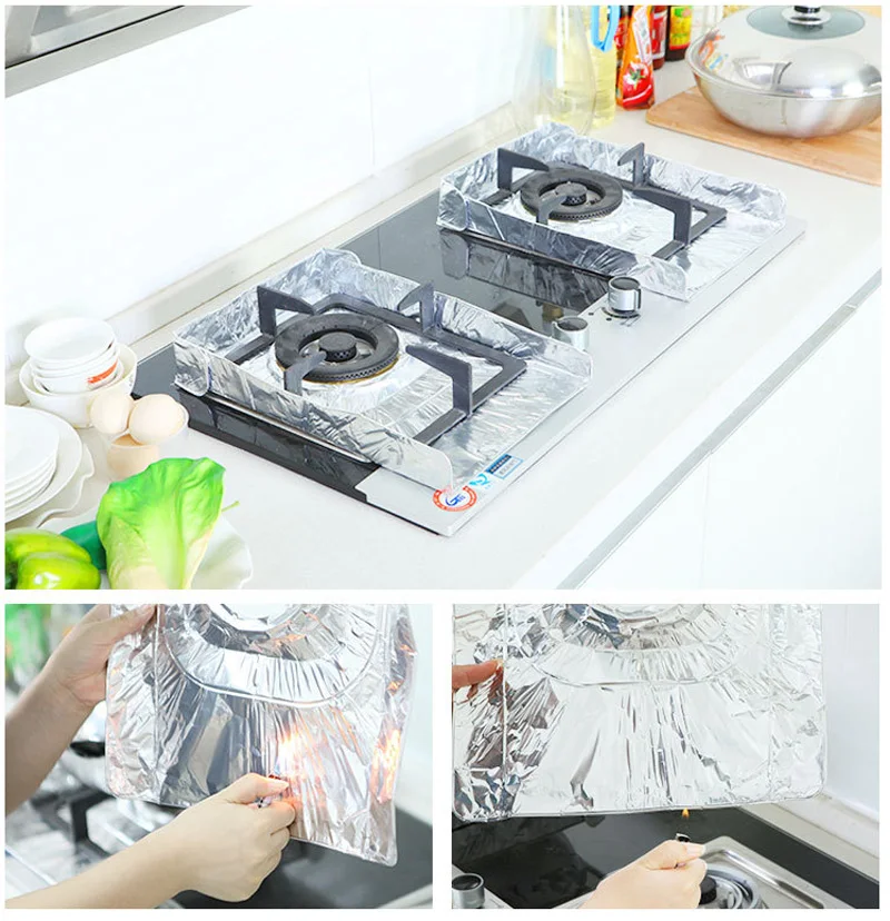 10 шт./партия кухонная алюминиевая фольга масляная перегородка Kichen аксессуары маслостойкий сепаратор для теплоизоляции маслостойкая сковорода Pa