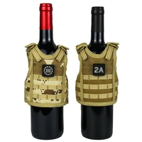 beer vest tactical beer bottle cover military mini miniature molle vest personal bottle drink set adjustable shoulder strap zx00