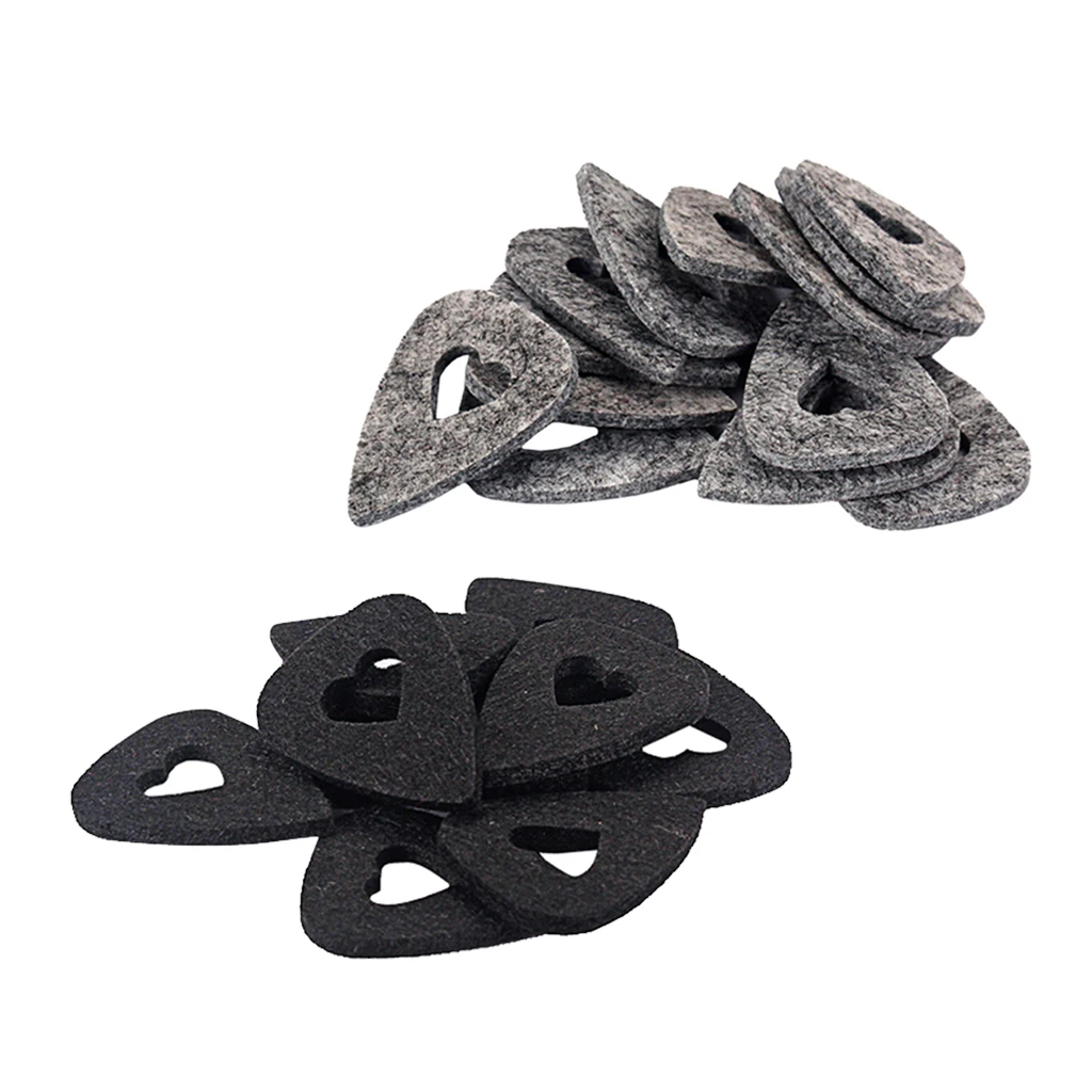 10 шт. шерстяная фетровая гитара в форме сердца для бас-гитары укулеле | Спорт и