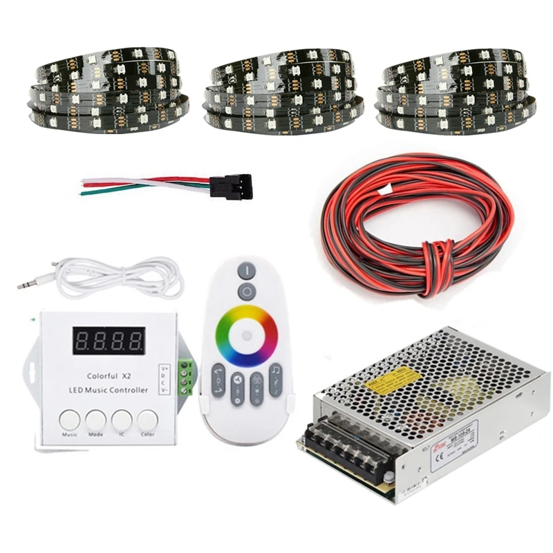 Светодиодная лента WS2812B IC умная Пиксельная RGB полоска 25 м 20 15 10 5 30 светодиодов/м
