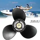 Подвесной пропеллер, 9 14x9, подходит для Suzuki 8-20HP, 58100-93723-019, Морской Пропеллер, алюминиевый сплав, черный 10 шлицевых зубьев