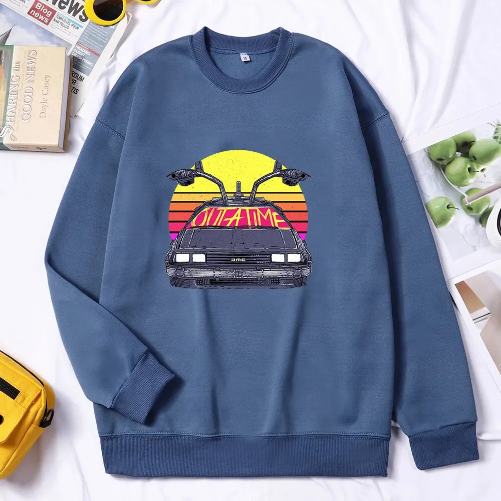 

Толстовка с капюшоном «Назад в будущее», свитшот, мужские толстовки, спортивные костюмы, уличная одежда, мужские топы с круглым вырезом