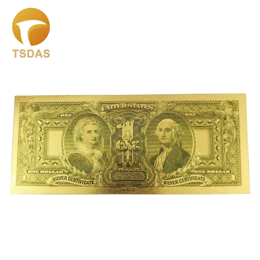 1896 цветные 999 золотые банкноты США Новинка 1 долл. для украшения дома подарок | Дом