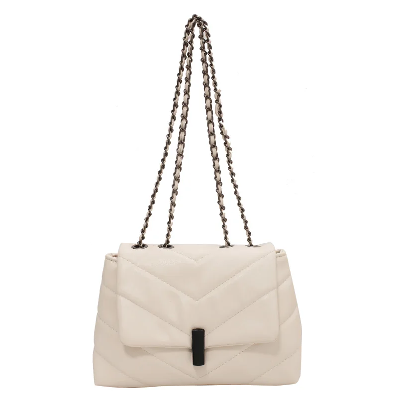 

V-line Designer PU Leather Crossbody Bags for Women 2021 Summer Fashion Trends Chain Small Purses and Handbags Blue Yellow