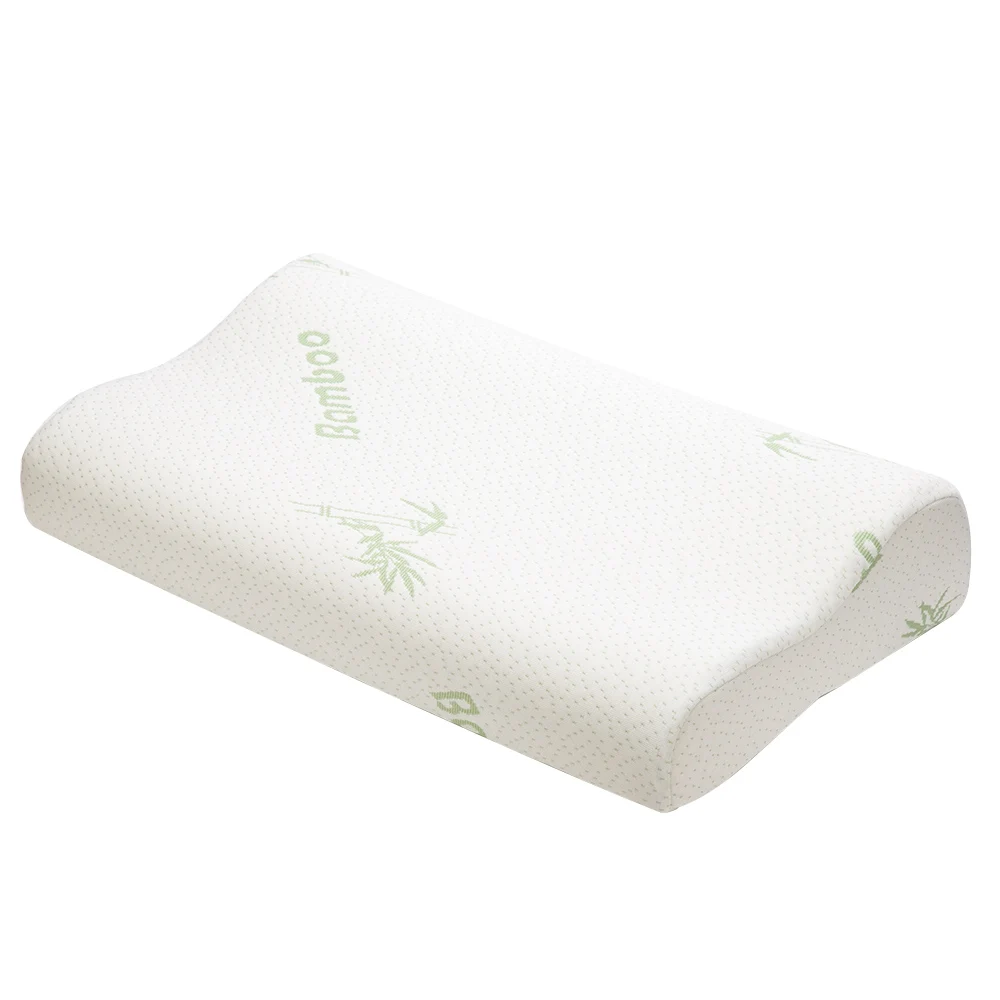 Bamboo Подушка из пены памяти для сна, Ортопедическая подушка, латексная подушка для шеи, мягкая подушка из волокна для медленного отскока, массажер для здоровья шейки матки - Цвет: Bamboo
