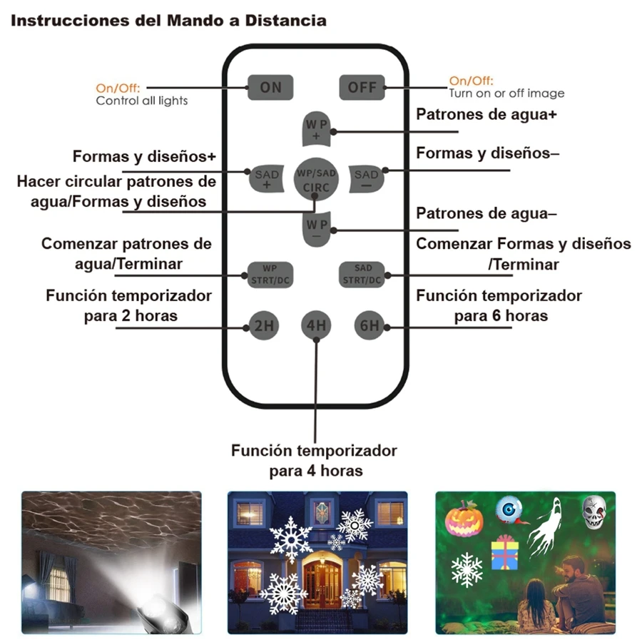 13 Вт Рождественский светильник проектор с анимационным эффектом IP65