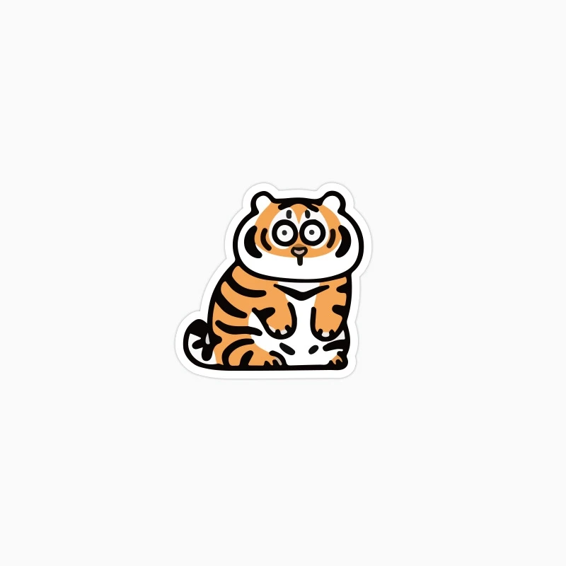 

40pcs/Pack Funny Tigers Scrapbooking PVC Stickers Set DIY Stationery Diary Mobile Pad Adhesive Labels Seal Decoration Supplies