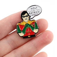 dz103 robin enamel pin anime brooches women fashion lapel pins backpack accessories bags badges jewelry funny stuff