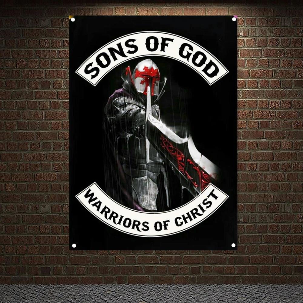 

Knights Templar Armor Posters Mural Wallpaper Wall Decor Vintage Crusader Banners Flag Wall Hanging Wall Sticker Home Decoration