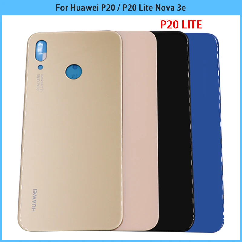 Задняя Крышка аккумуляторной батареи для Huawei P20 задняя крышка Lite Nova 3e стеклянная