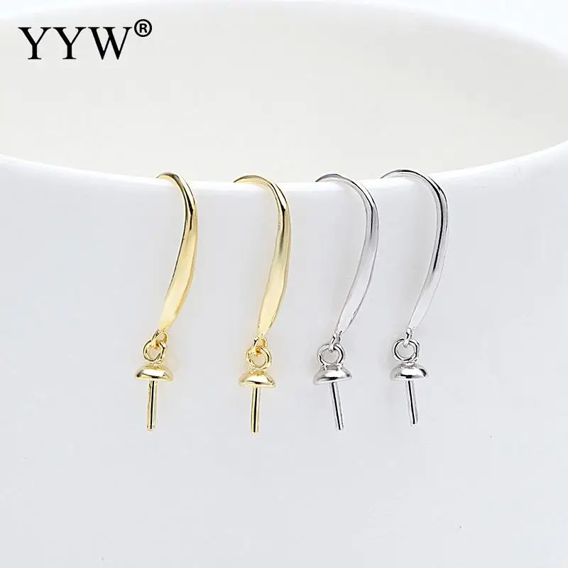 

10Pairs/Lot Silver Colour Earring Clasps Hooks Fittings DIY Jewelry Making Accessory Hook Earwire Jewelry Earring Findings
