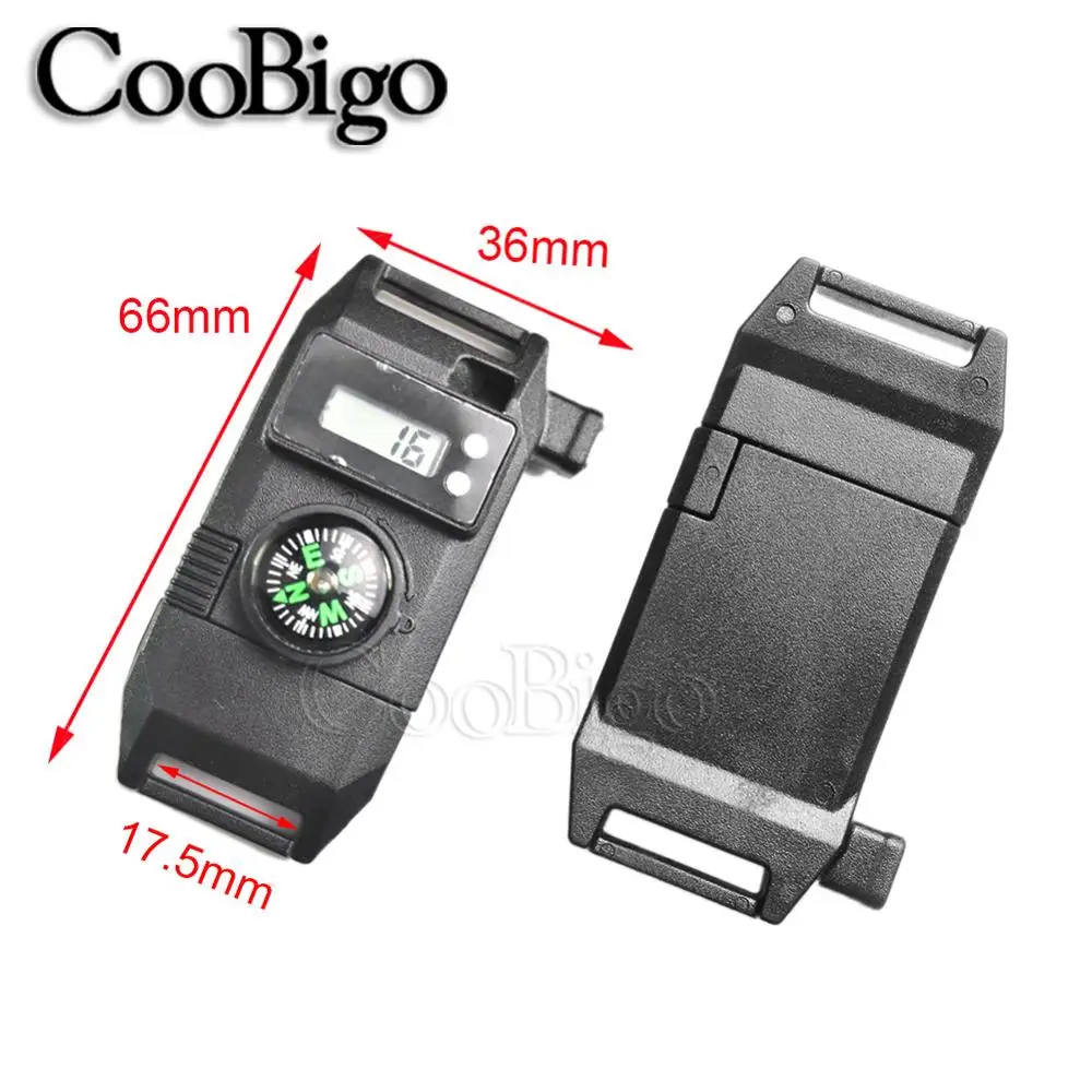 10pcs Time Display Compass Whistle 5/8" Buckle Parachute 550 Cord Paracord Bracelet Outdoor Camping Survival Kits | Дом и сад