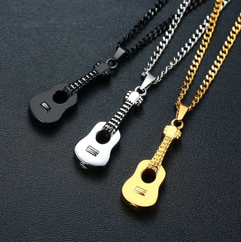 

Creative Design High Quality Metal Musical Instrument Guitar Pendant Necklace Fashion Style Unisex Casual Punk Jewelry
