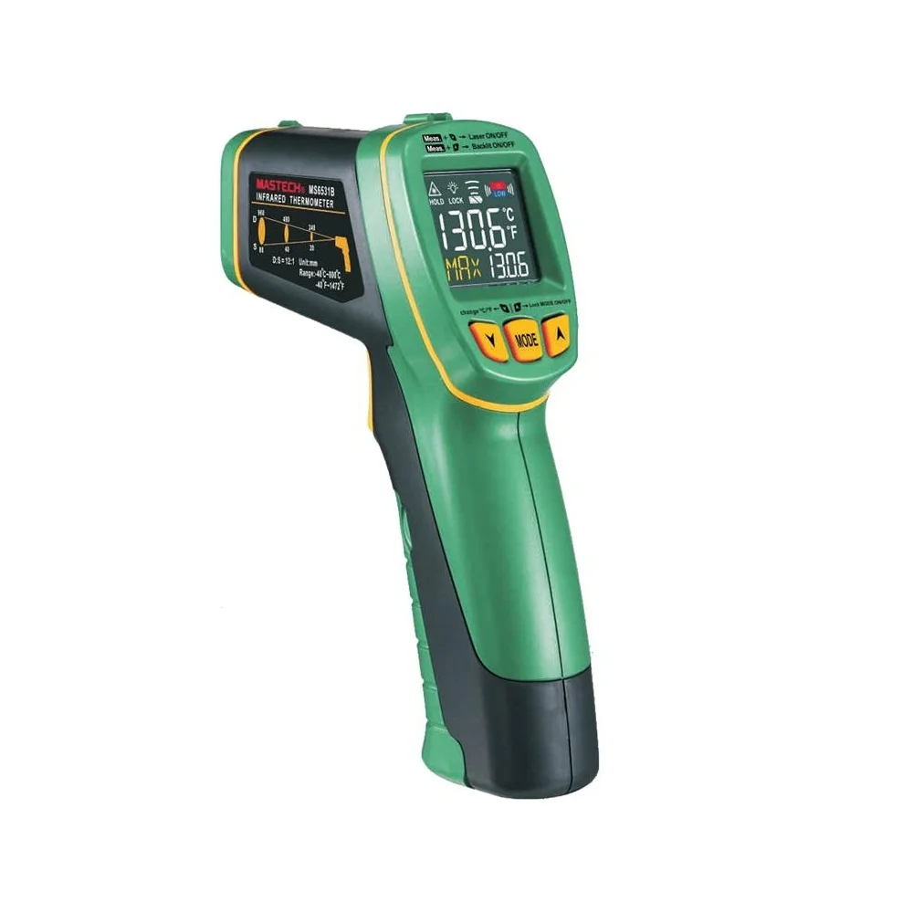 Ручной бесконтактный инфракрасный термометр MASTECH MS6531B точечный пистолет для