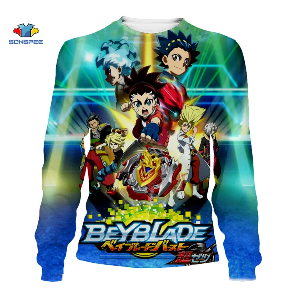 SONSPEE Beyblade Burst толстовка посвященная теме эволюции 3D печать Harajuku мультфильм 2020