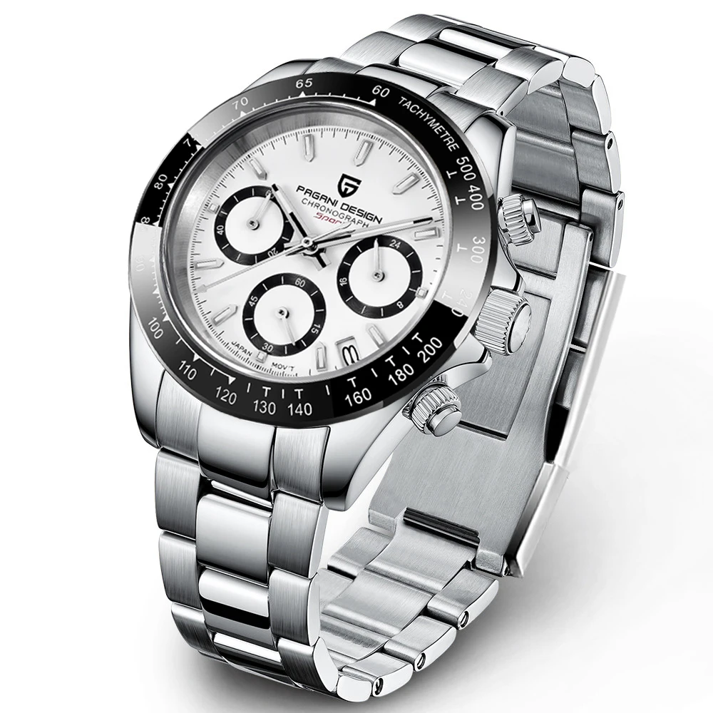 

Dropshipping Design Top Brand Men's Sports Quartz Watches Sapphire Stainless Steel Waterproof Chronograph Luxury