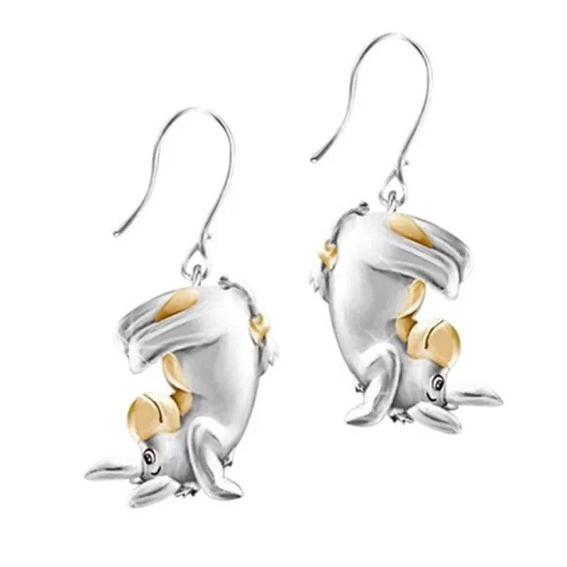 

Popular Two Colors Lovely Little Donkey Animal Pendant Dangle Earrings for Women Party Wedding Engagement Jewelry