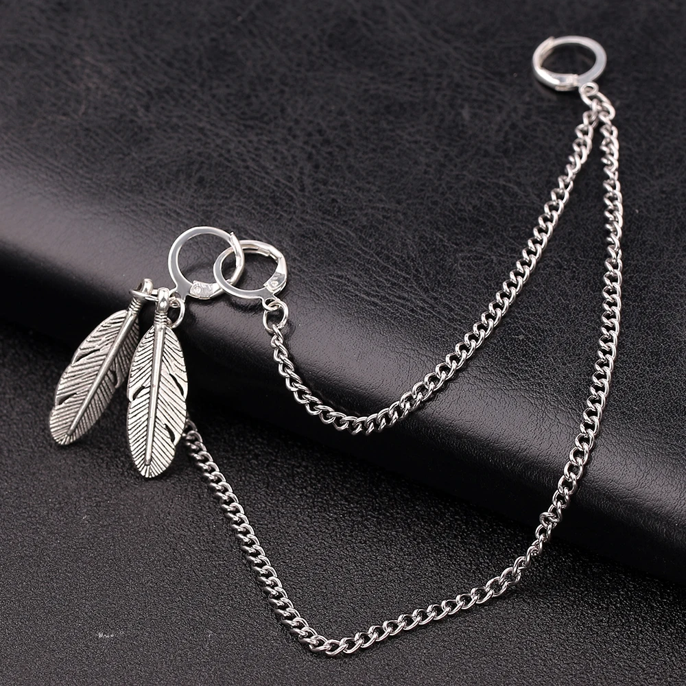 Серьги гвоздики в стиле хип хоп шикарные серьги виде перьев бананов Листьев