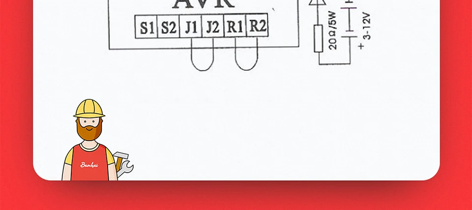 GAVR-15B avr Генератор Регулятор напряжения трехфазный Универсальный бесщеточный регулятор напряжения s/стабилизаторы