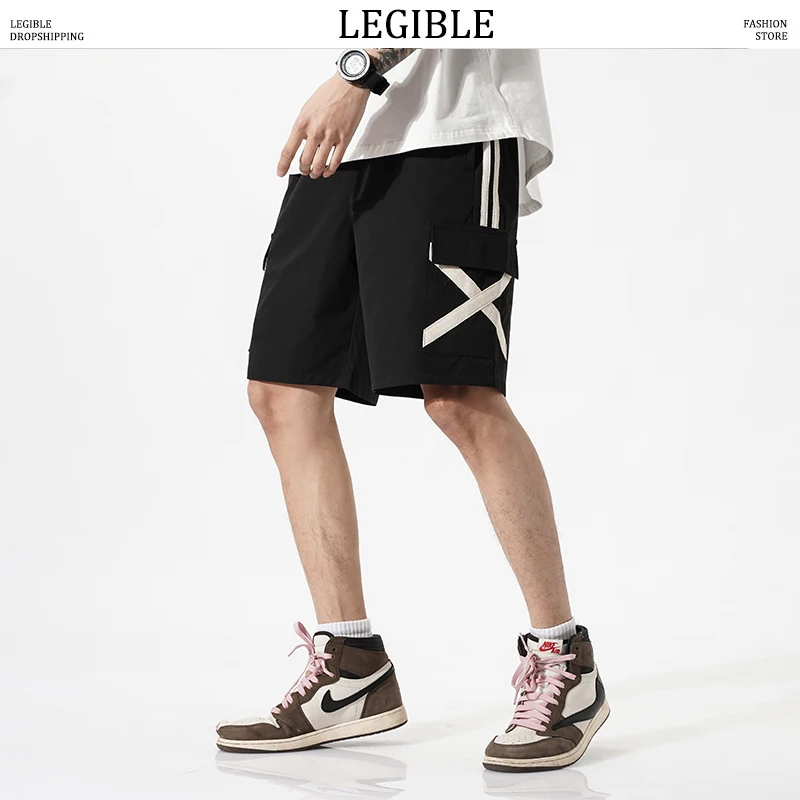 Шорты LEGIBLE мужские повседневные однотонные свободные пляжные короткие штаны